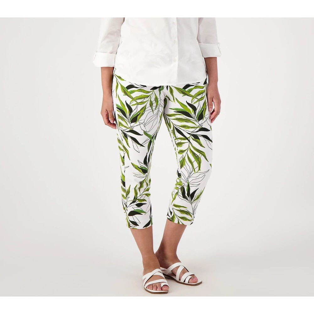 GRAVER Susan Graver Women's Petite Sz Pants XLP LK Fusion Ava Slim Crop